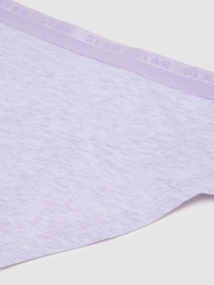 Mutandine in cotone elasticizzato viola per bambine regular fit_3