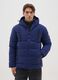 Blue padded jacket with hood and zip_1