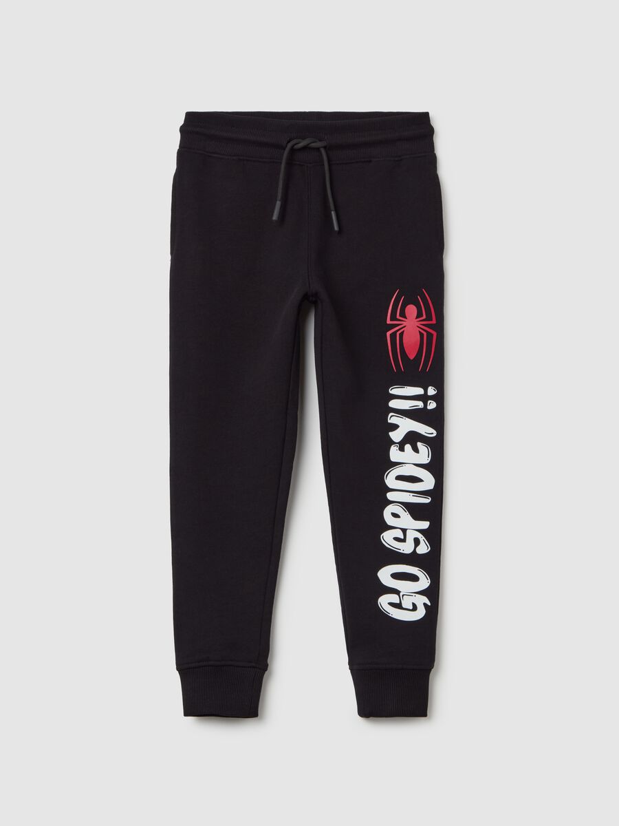 Joggers with drawstring and "Go Spidey!!" print_0