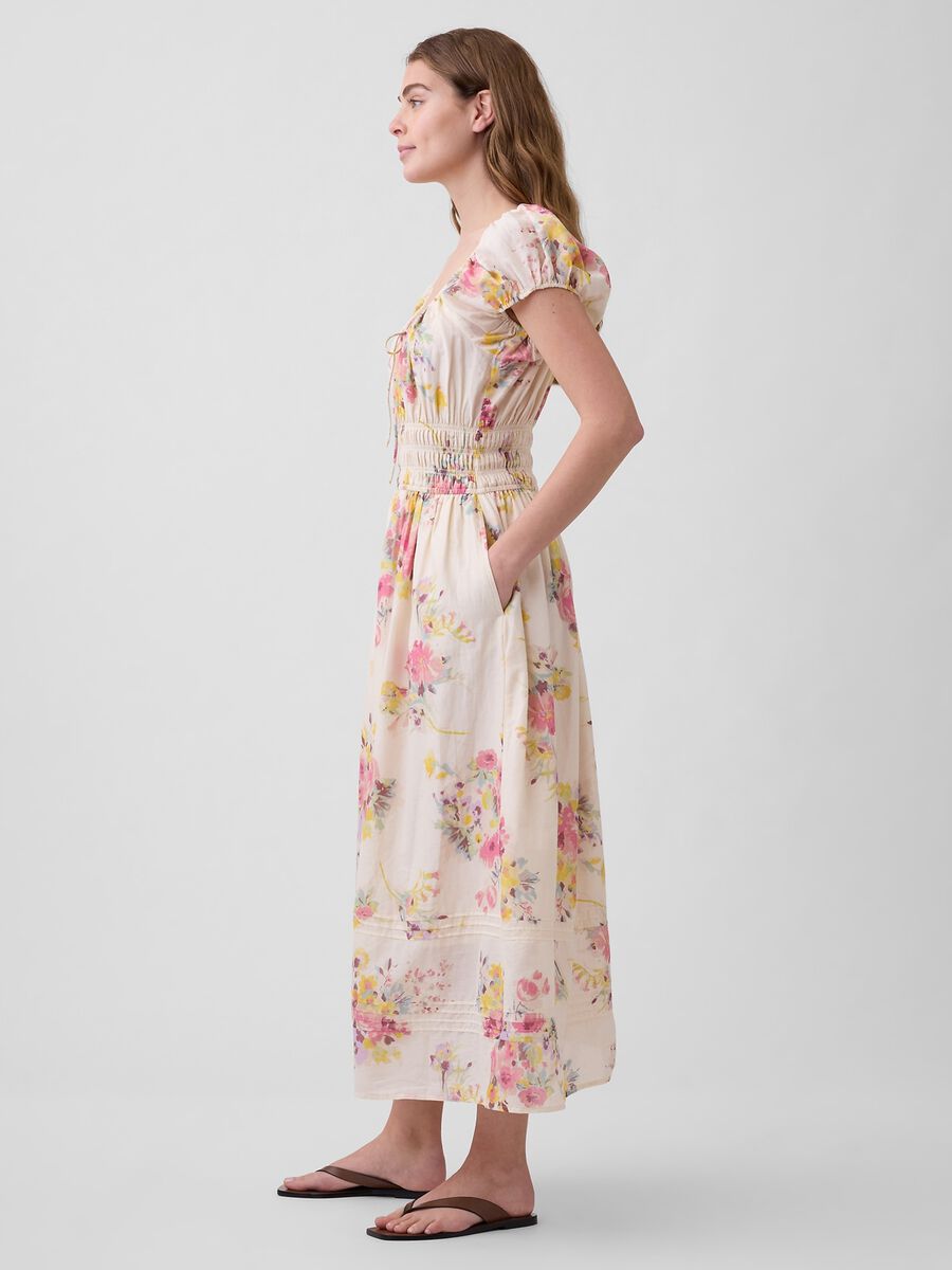 Pure cotton floral midi dress_2