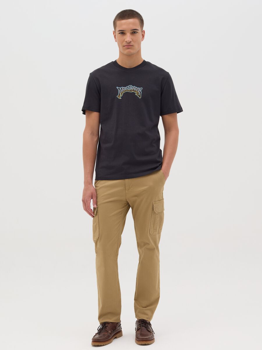 Black T-shirt in pure cotton Maui & Sons licensed_1