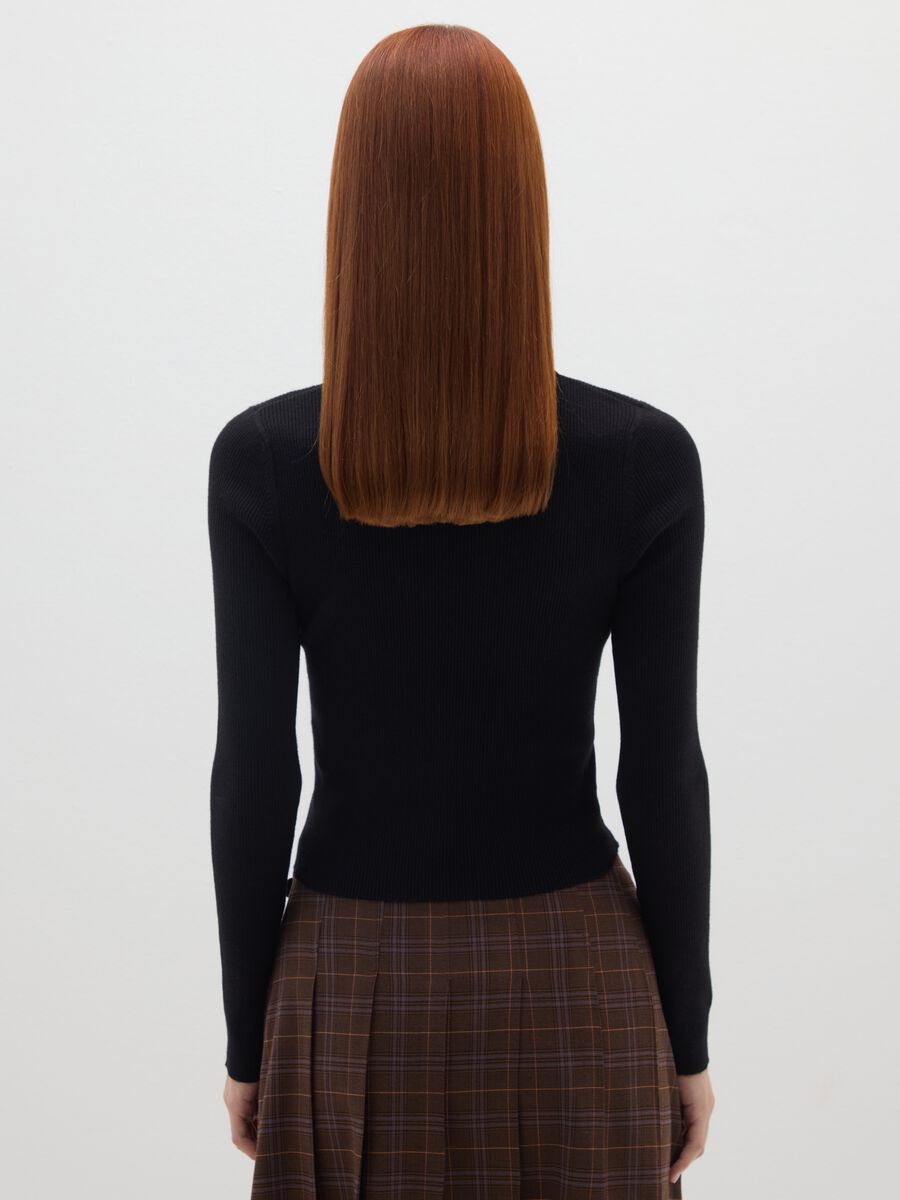 Maglione a collo alto nero_2