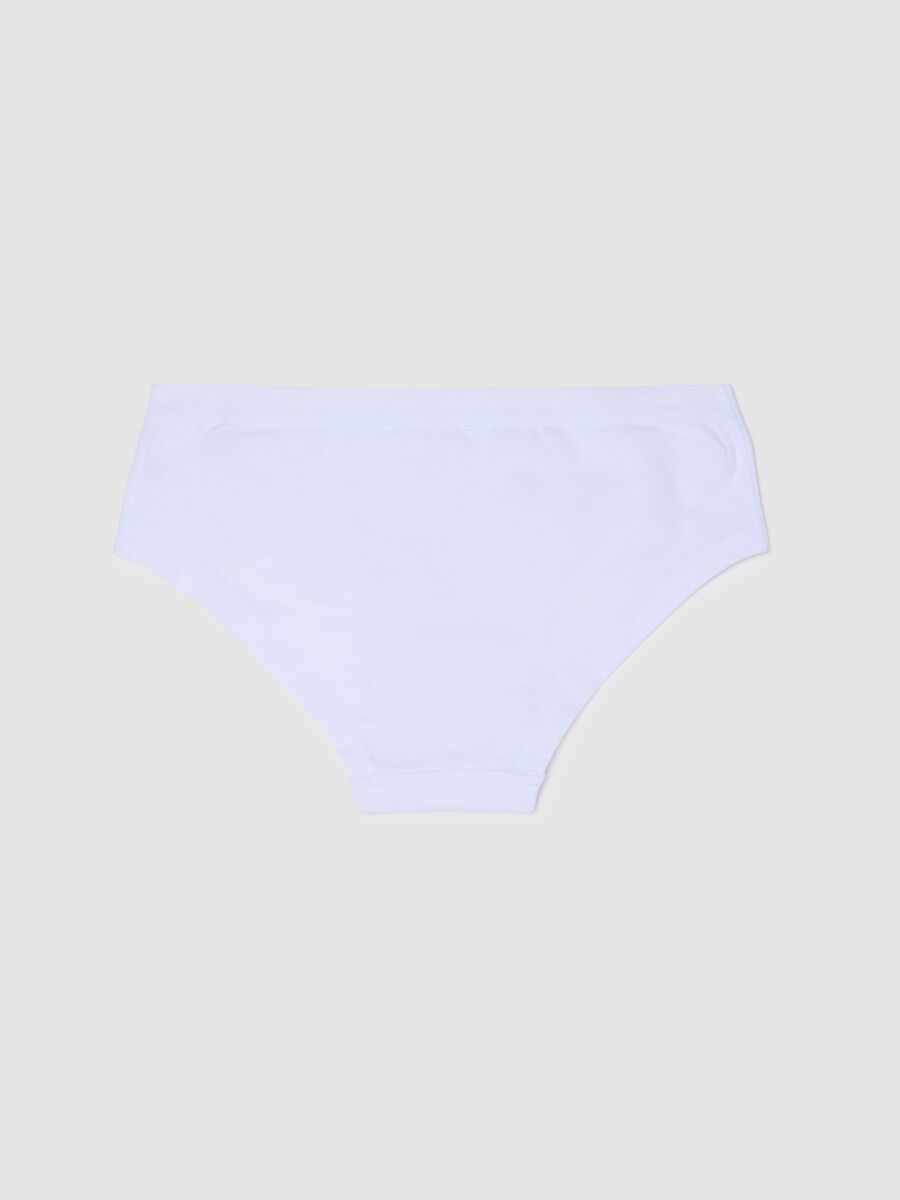 Girls' white cotton briefs with embroidery_1