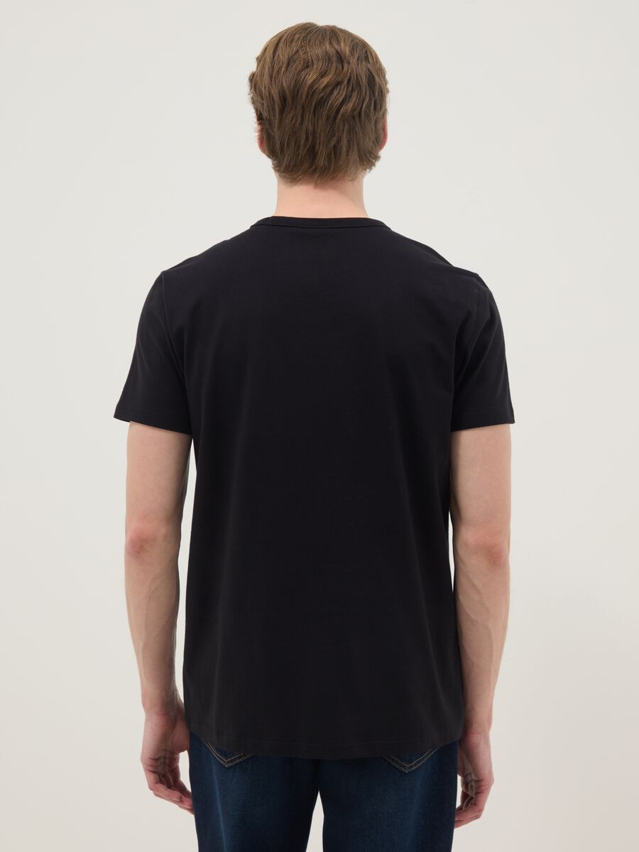 T-shirt in puro cotone nero regular fit con stampa Super Mario_1