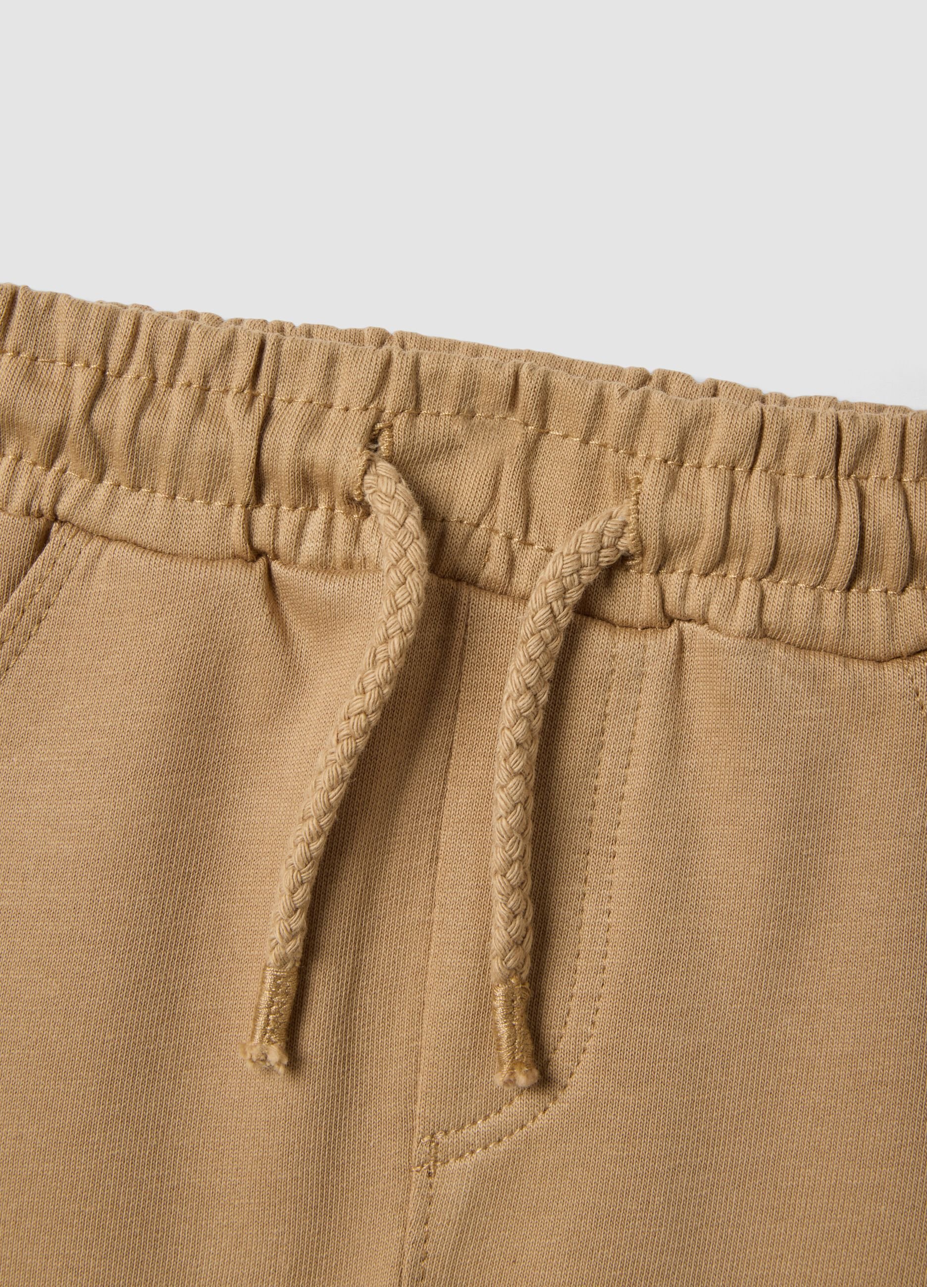 Beige pure cotton shorts