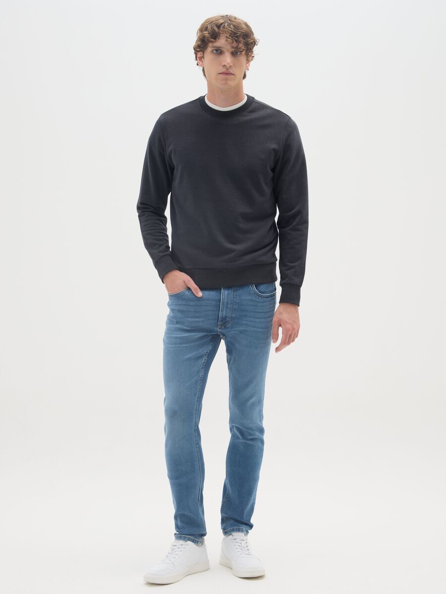 Jeans in denim blu slim fit_0