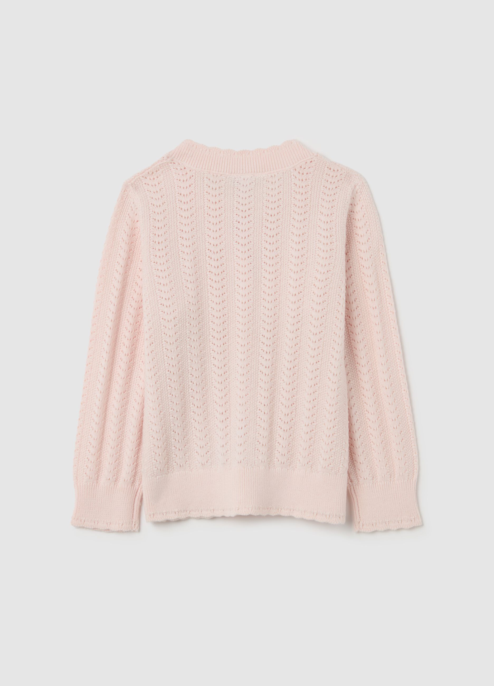 Cardigan in pointelle cotton