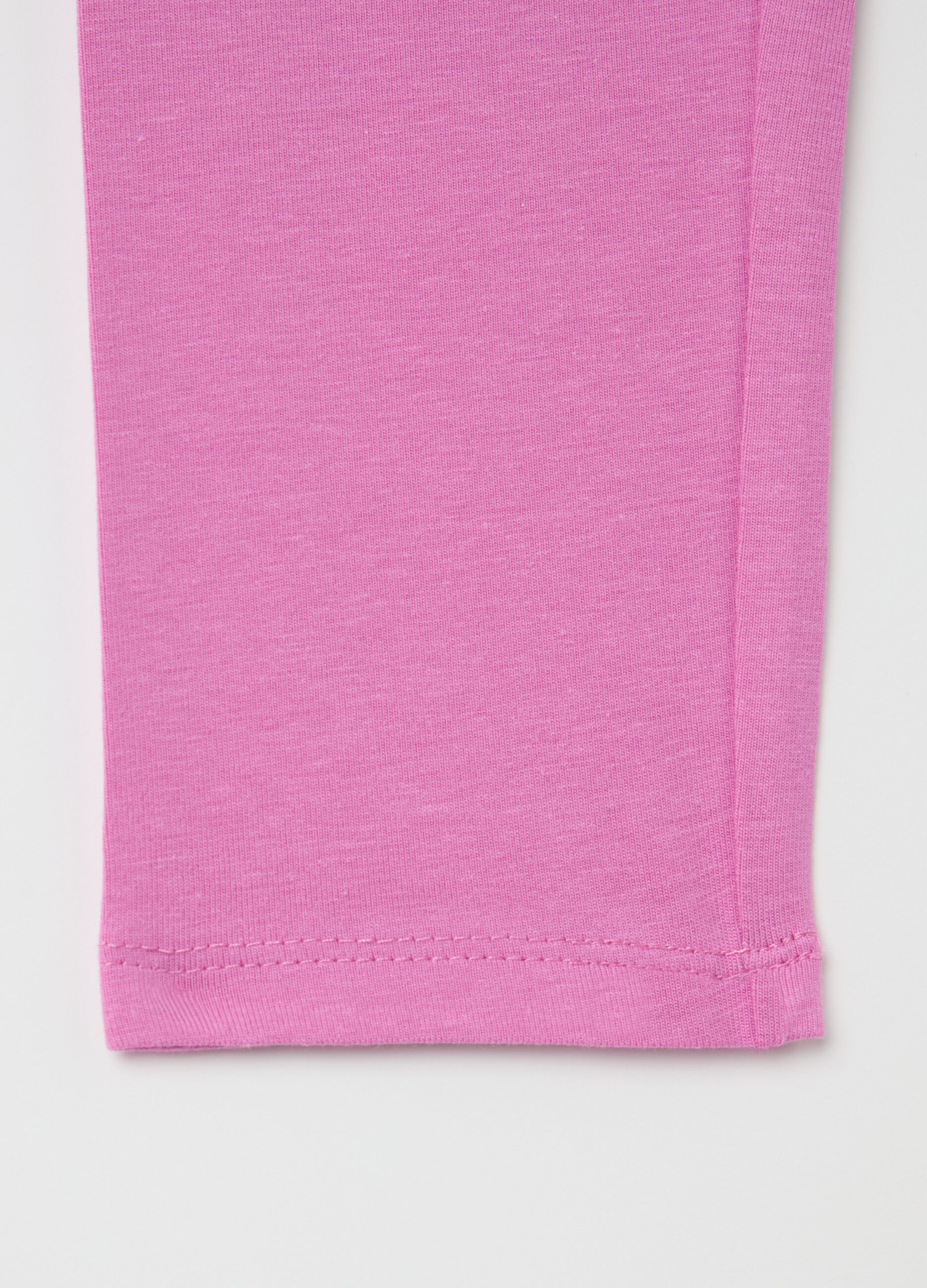 Three-quarter leggings in stretch cotton