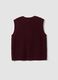 Red pure cotton regular-fit knitted gilet_2