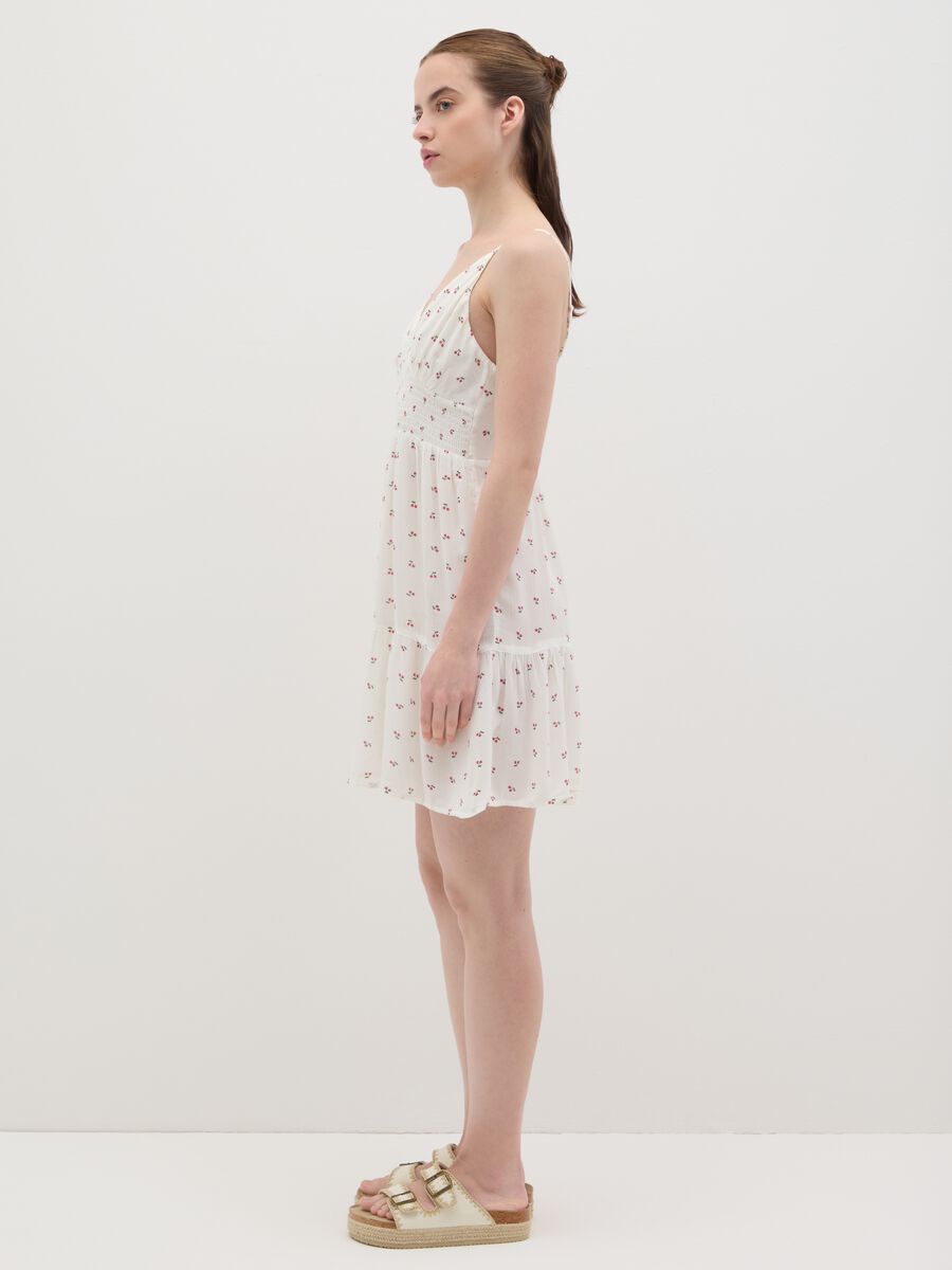 Women's summer dress in pure white viscose_2