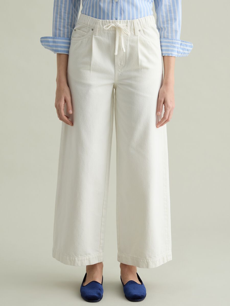 Wide-leg jeans with drawstring_1