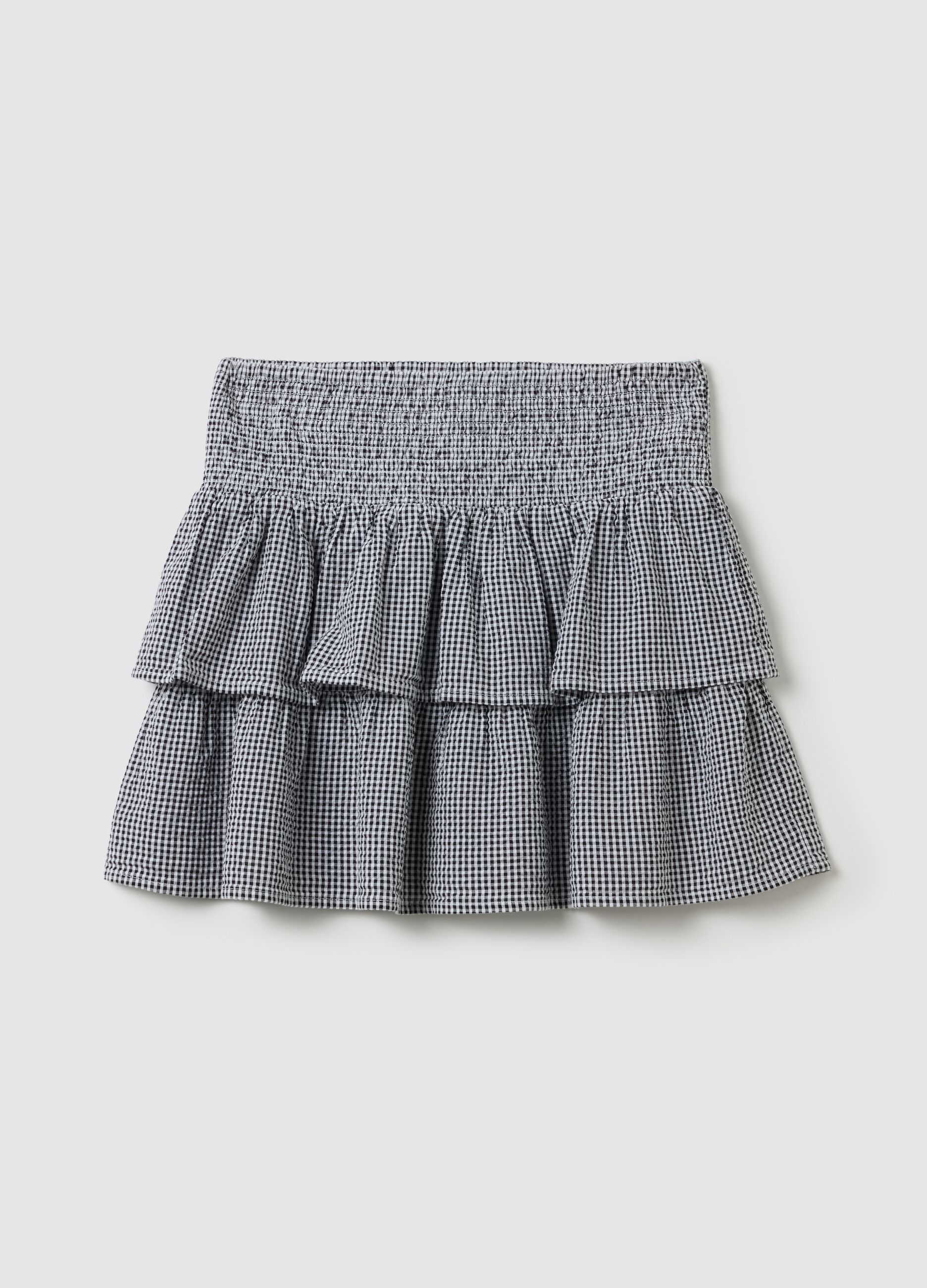 Women’s multicoloured miniskirt in 100% cotton with regular fit