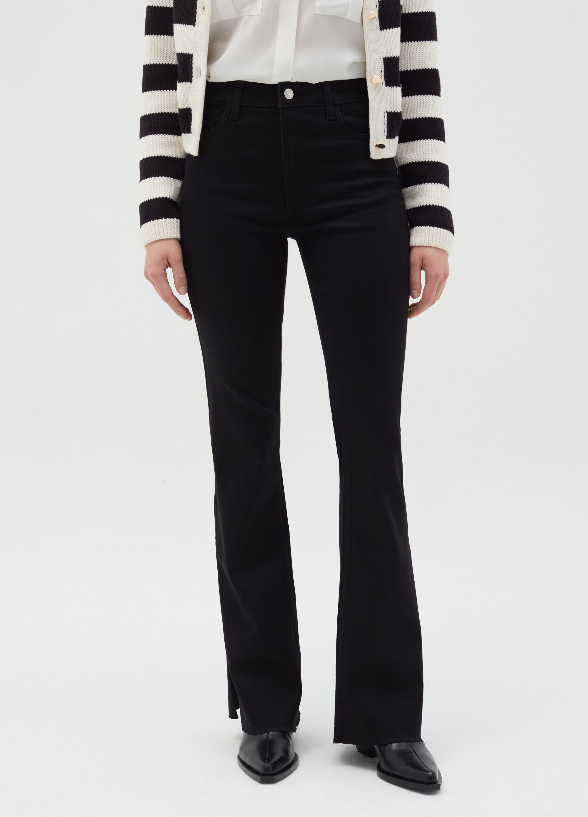 Jeans bootcut flare fit con spacchi