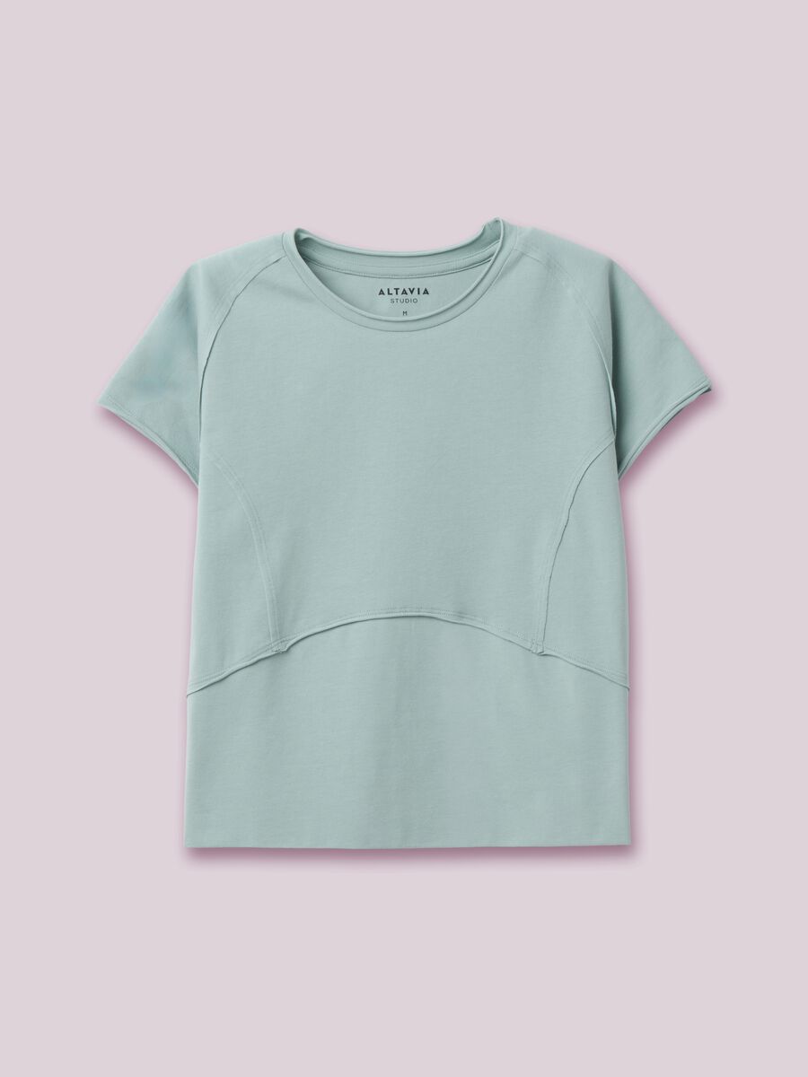 Cropped T-shirt with exposed seams ALTAVIA STUDIO_4