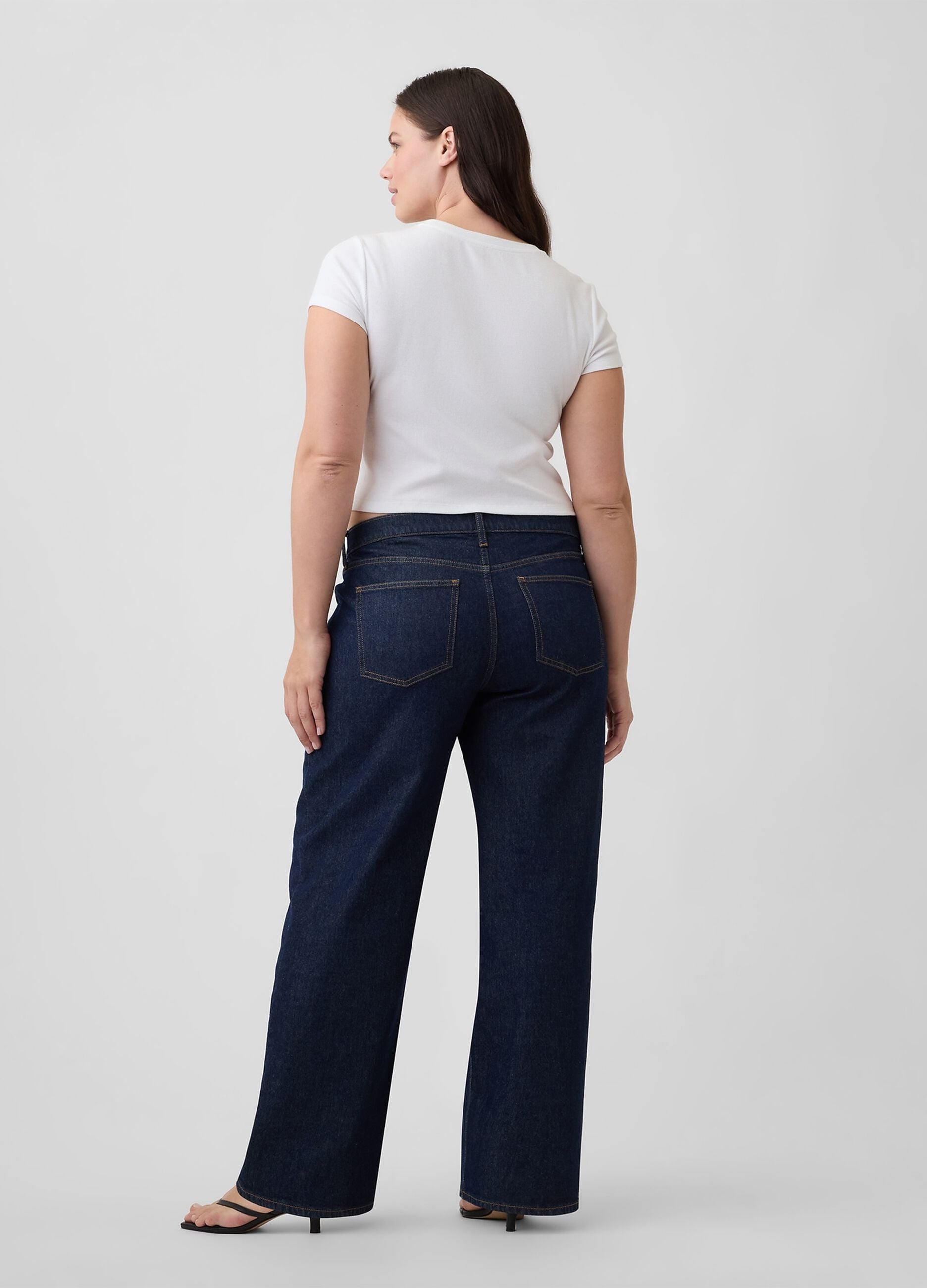Five-pocket stretch cotton denim jeans