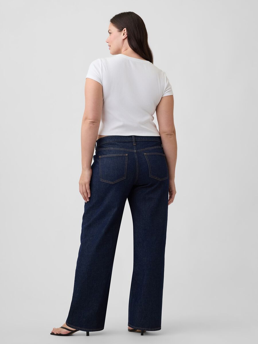 Jeans denim in cotone elasticizzato cinque tasche_5