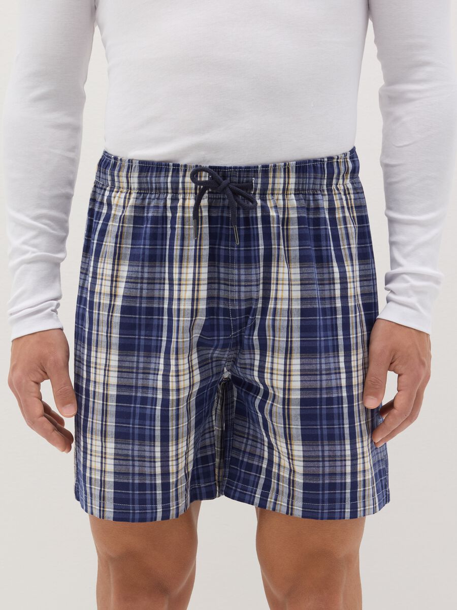 Pyjama shorts in patterned cotton_1