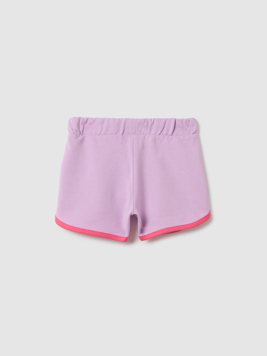 Girls' multicolour pure cotton shorts regular fit with elasticated waist_1