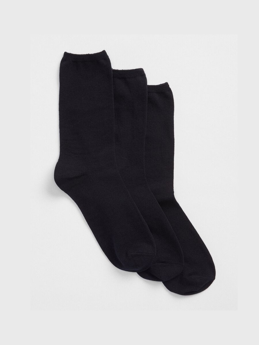 Three-pair pack of mid-length stretch socks_0