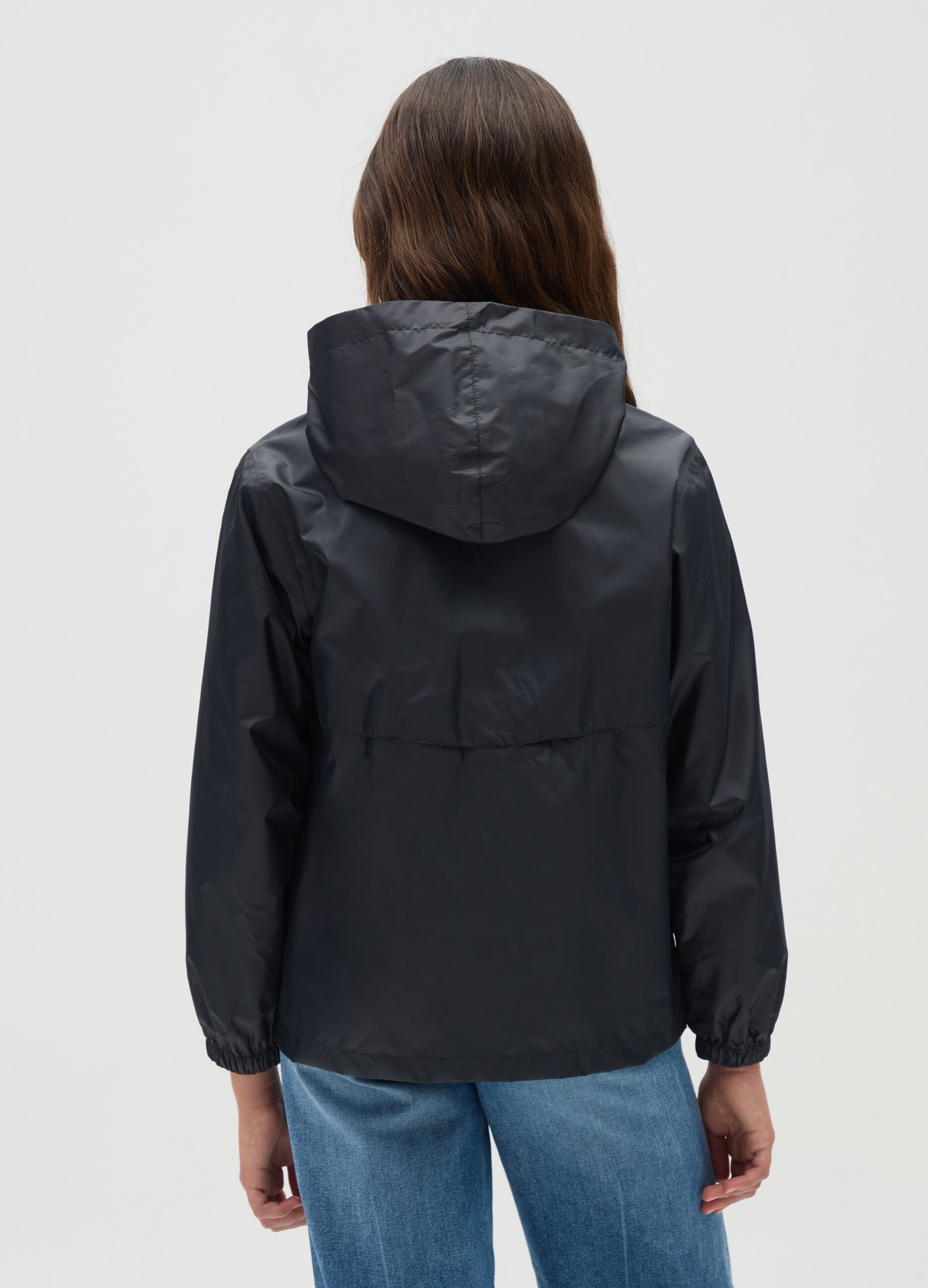 Girls' black jacket regular fit
