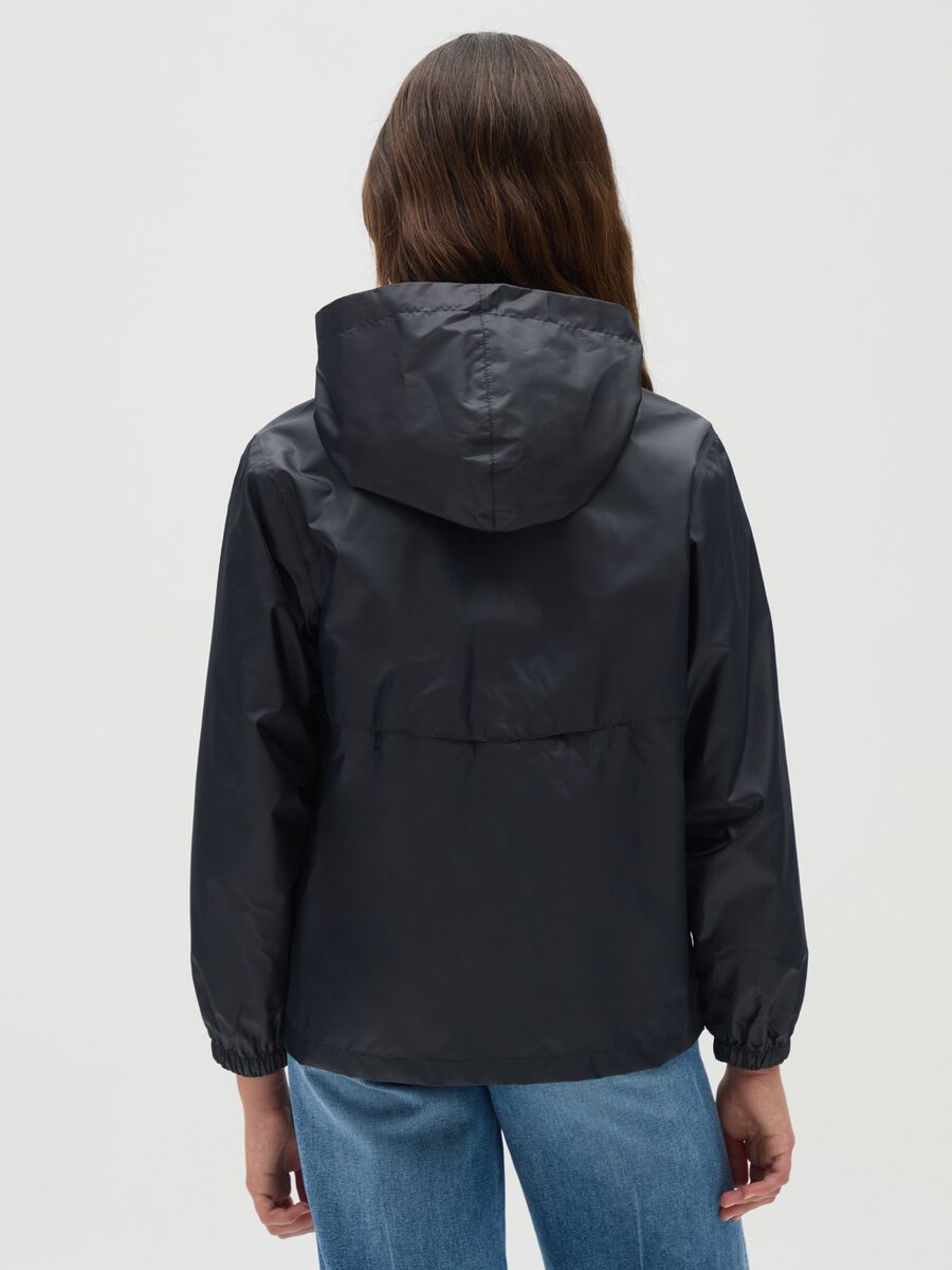 Girls' black jacket regular fit_1