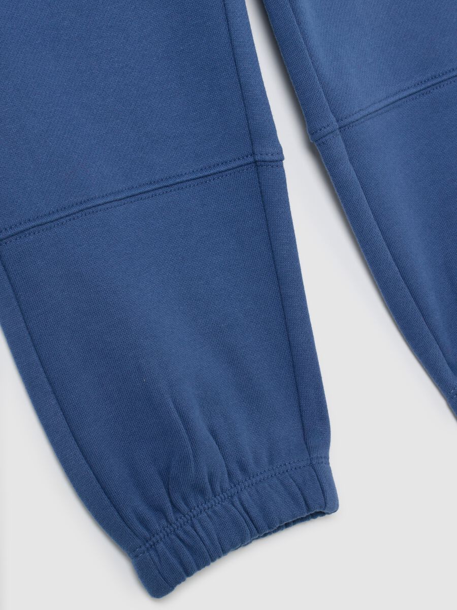 Kids' blue jogger trousers in pure cotton comfort fit_3