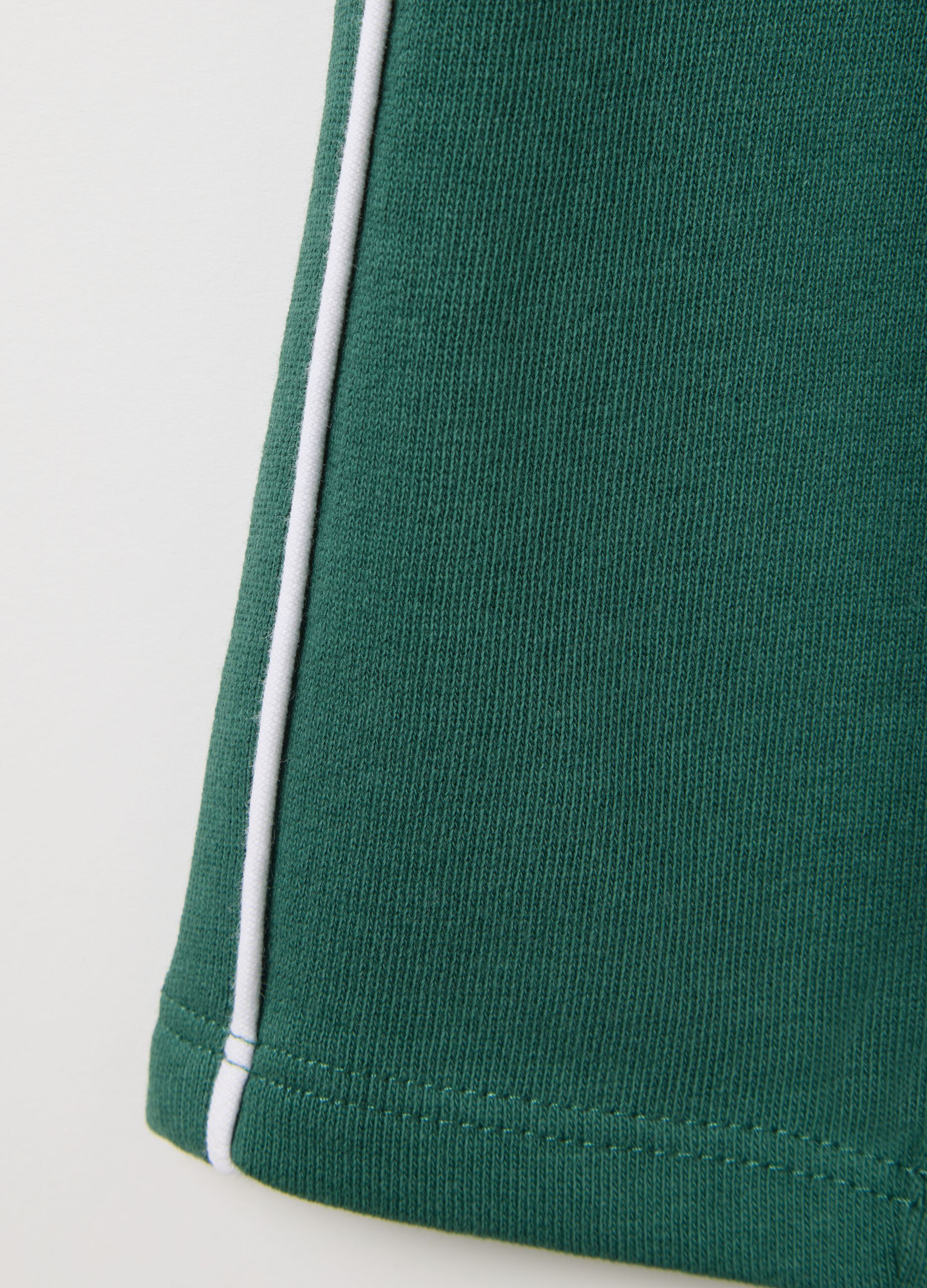 Kids' regular fit green pure cotton trousers