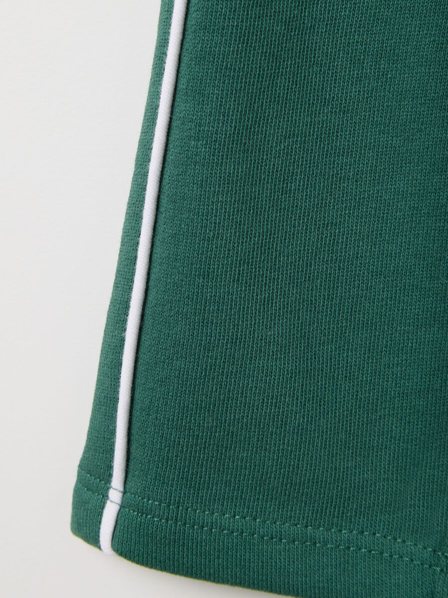 Kids' regular fit green pure cotton trousers_2