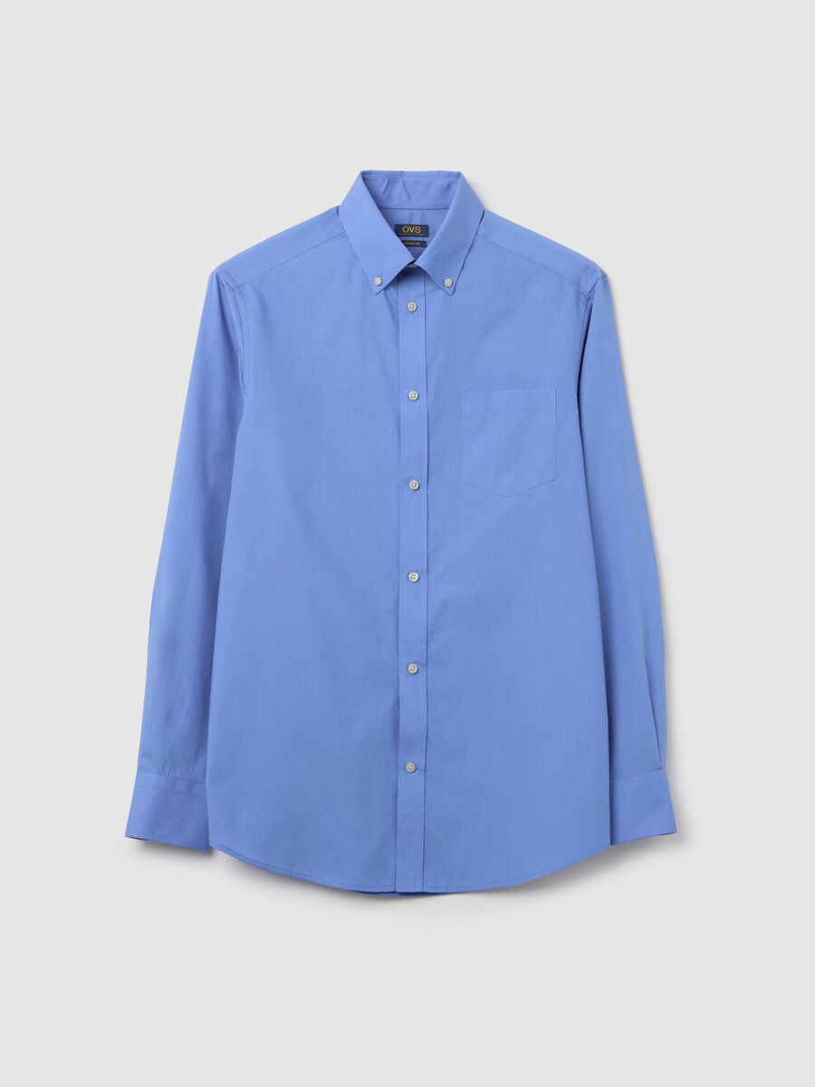 Regular-fit easy-iron shirt with button-down collar_4