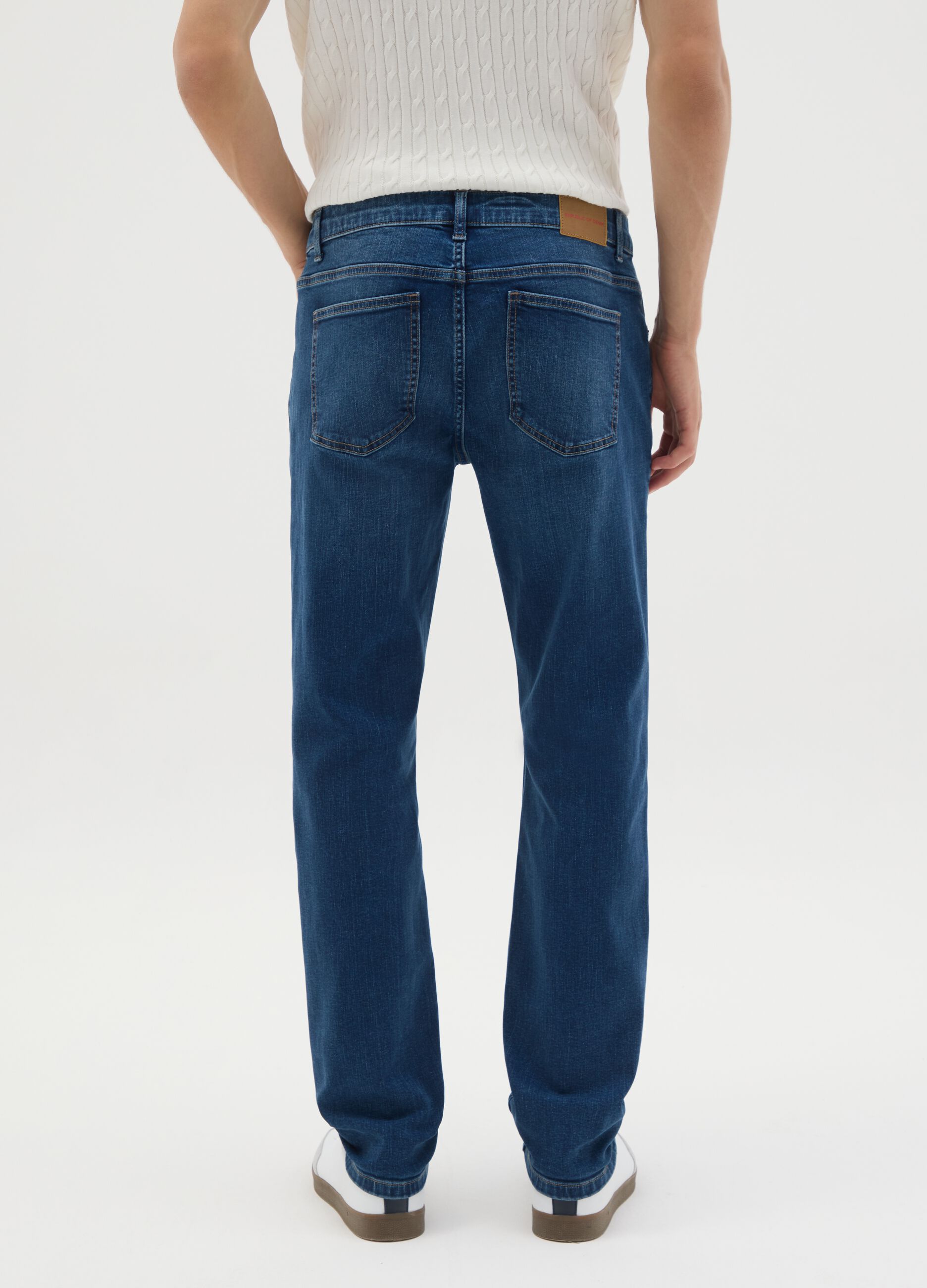 Men's Slim Fit Blue Denim Jeans