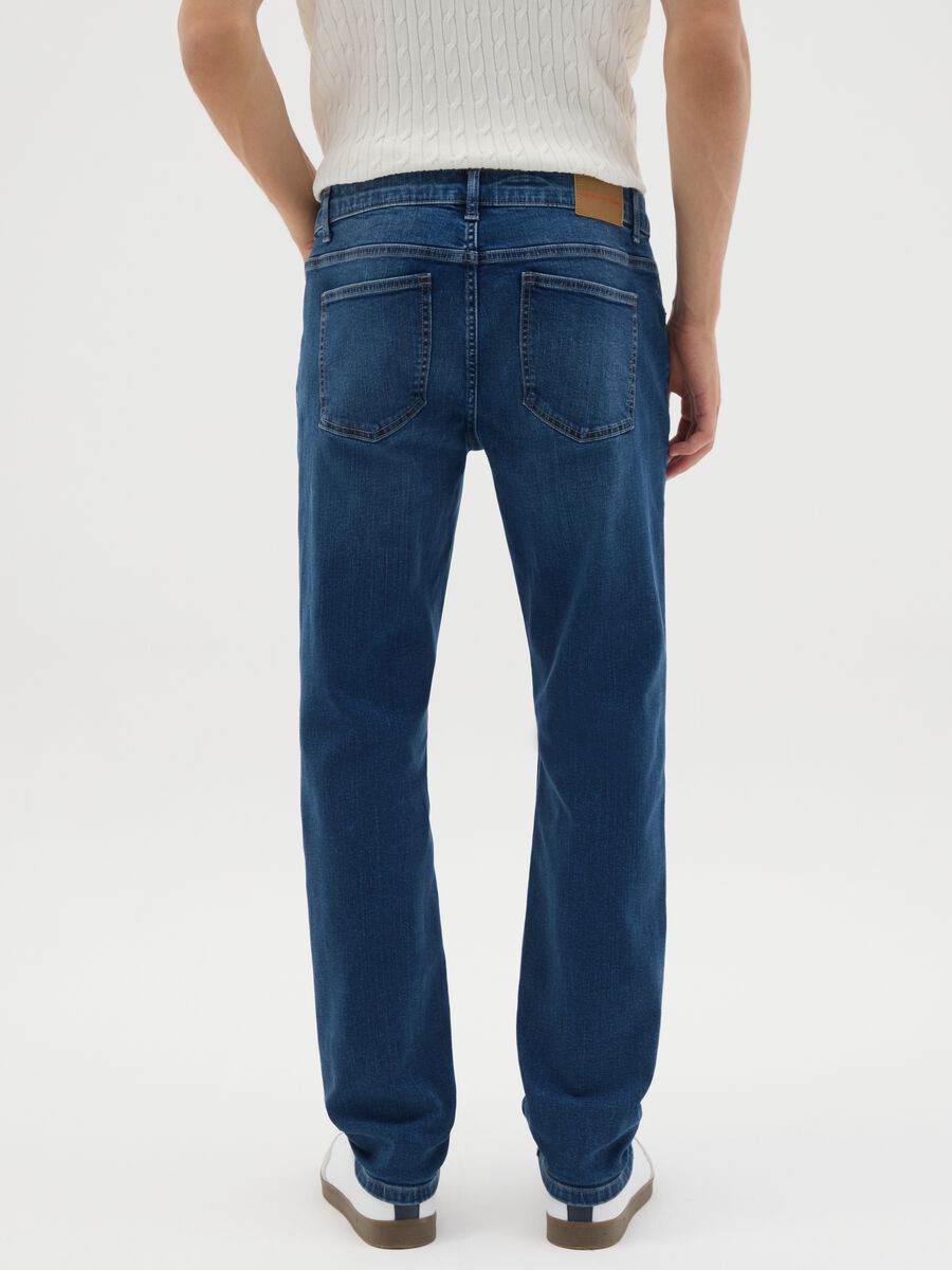 Men's Slim Fit Blue Denim Jeans_3