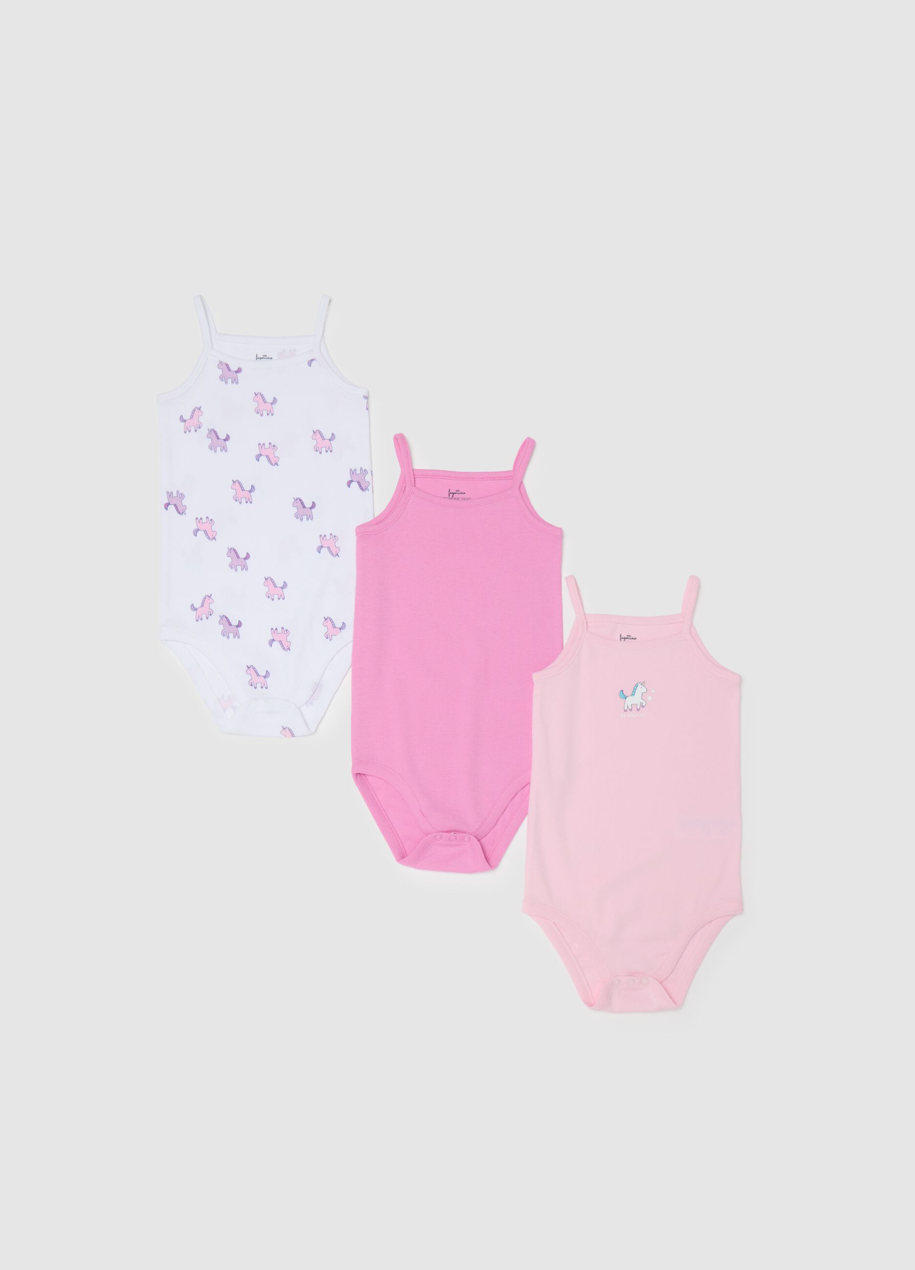 Multicolour baby body in pure cotton with prints