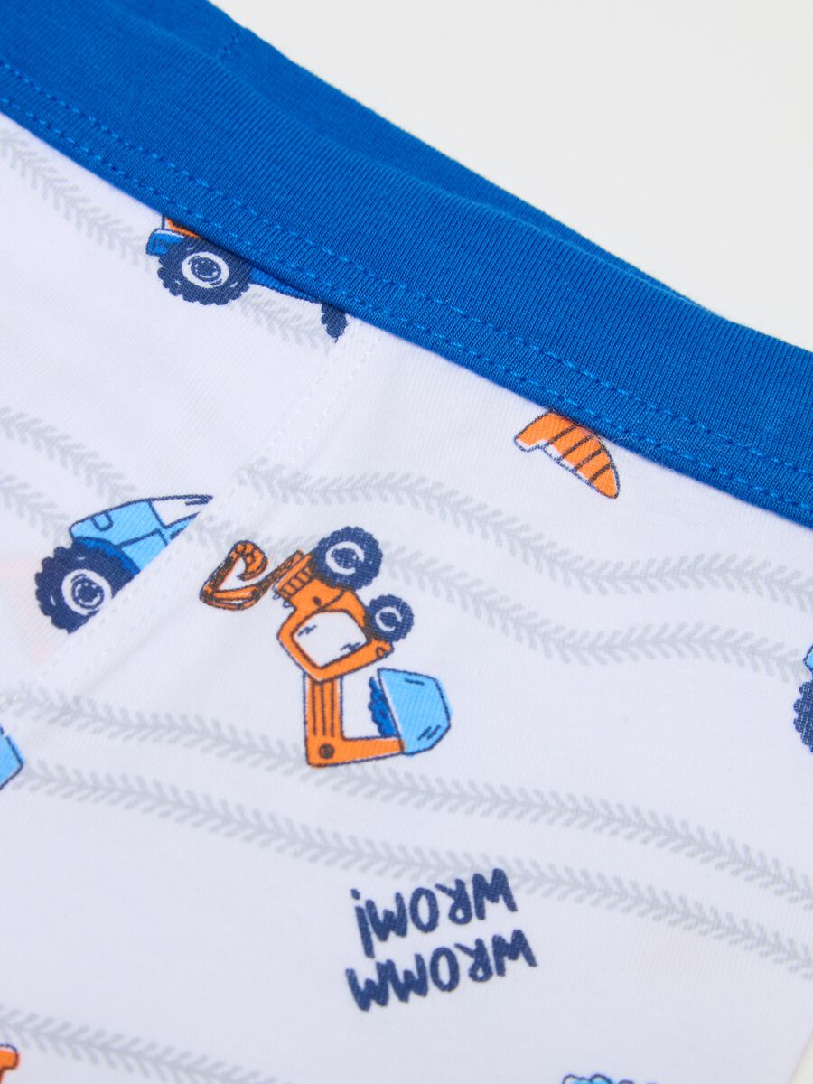 Boxer in cotone stretch con stampa macchine da lavoro _3