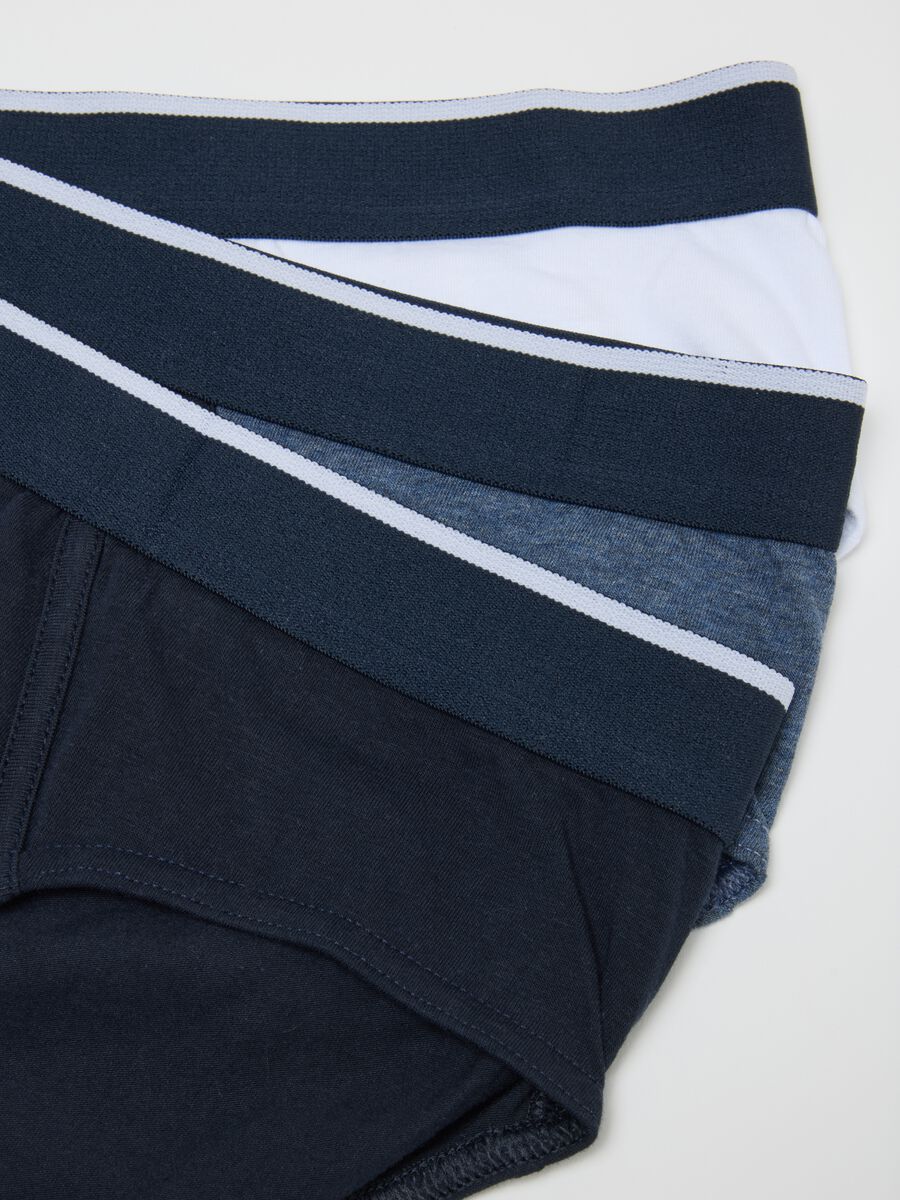 Multicolour Stretch Cotton Briefs Tripack_1