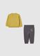 Yellow sweatshirt and grey trousers set_1