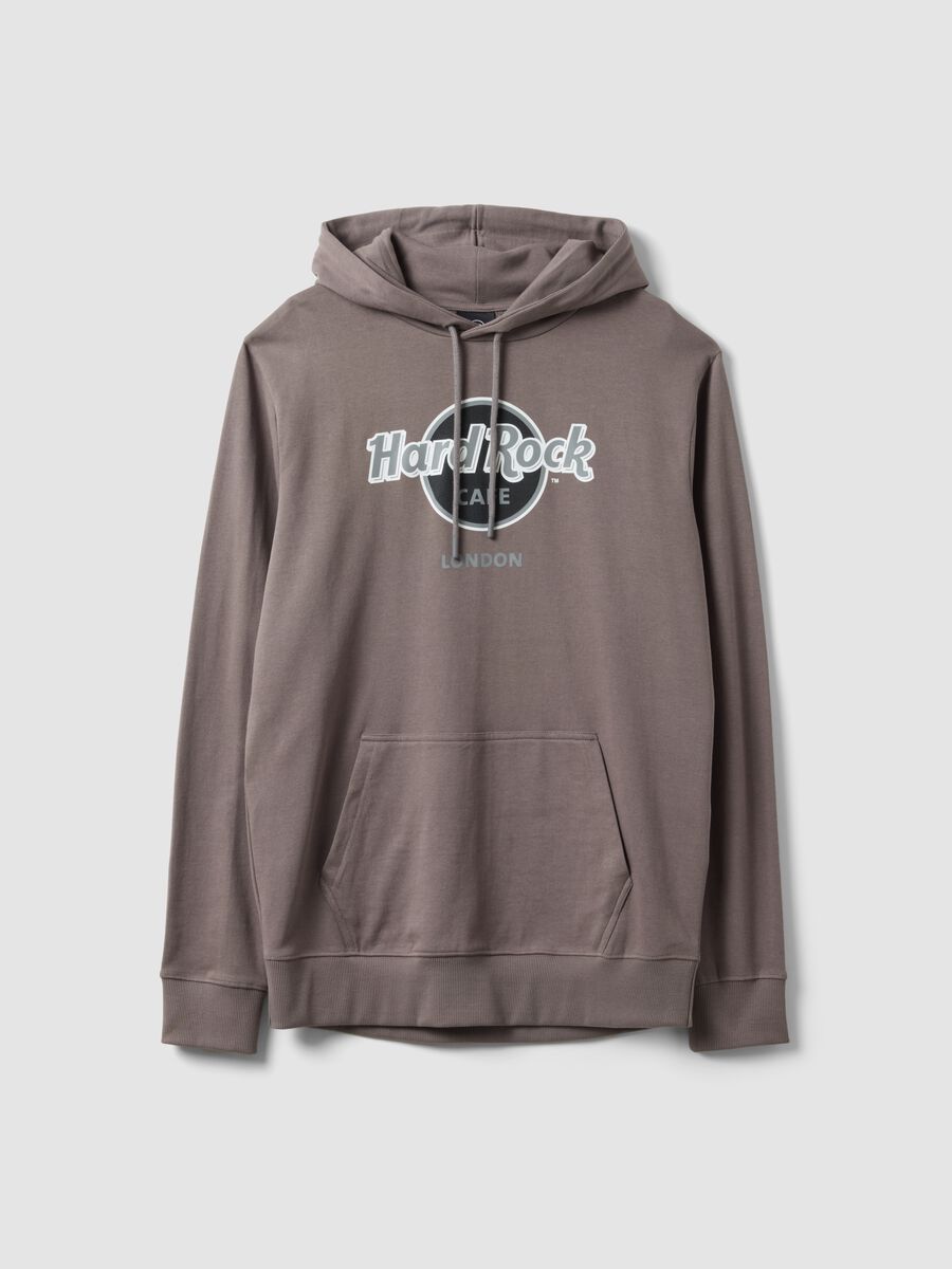 Felpa in puro cotone grigia regular fit Hard Rock Cafe London_4