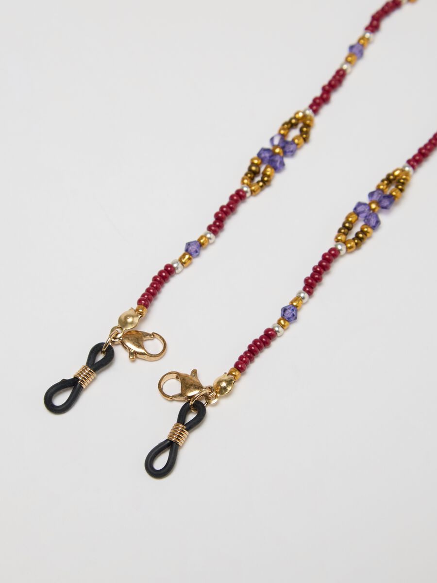 Glasses chain with multicoloured beads_1