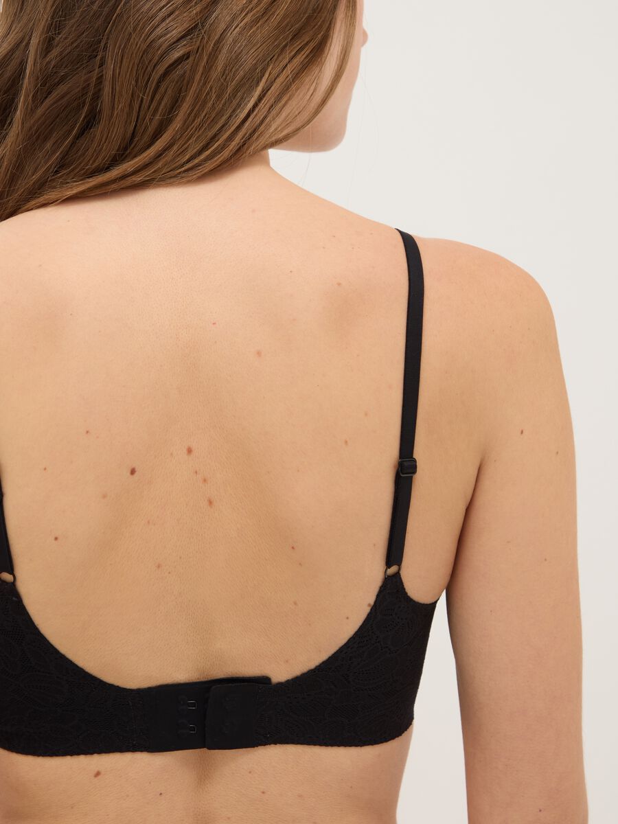 Black Lace Bra with Removable Padding_2