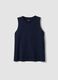Blue pure cotton tank top_4