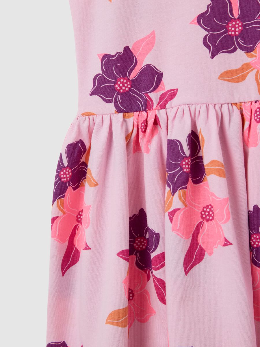 Multicolour floral pure cotton girl's dress_3