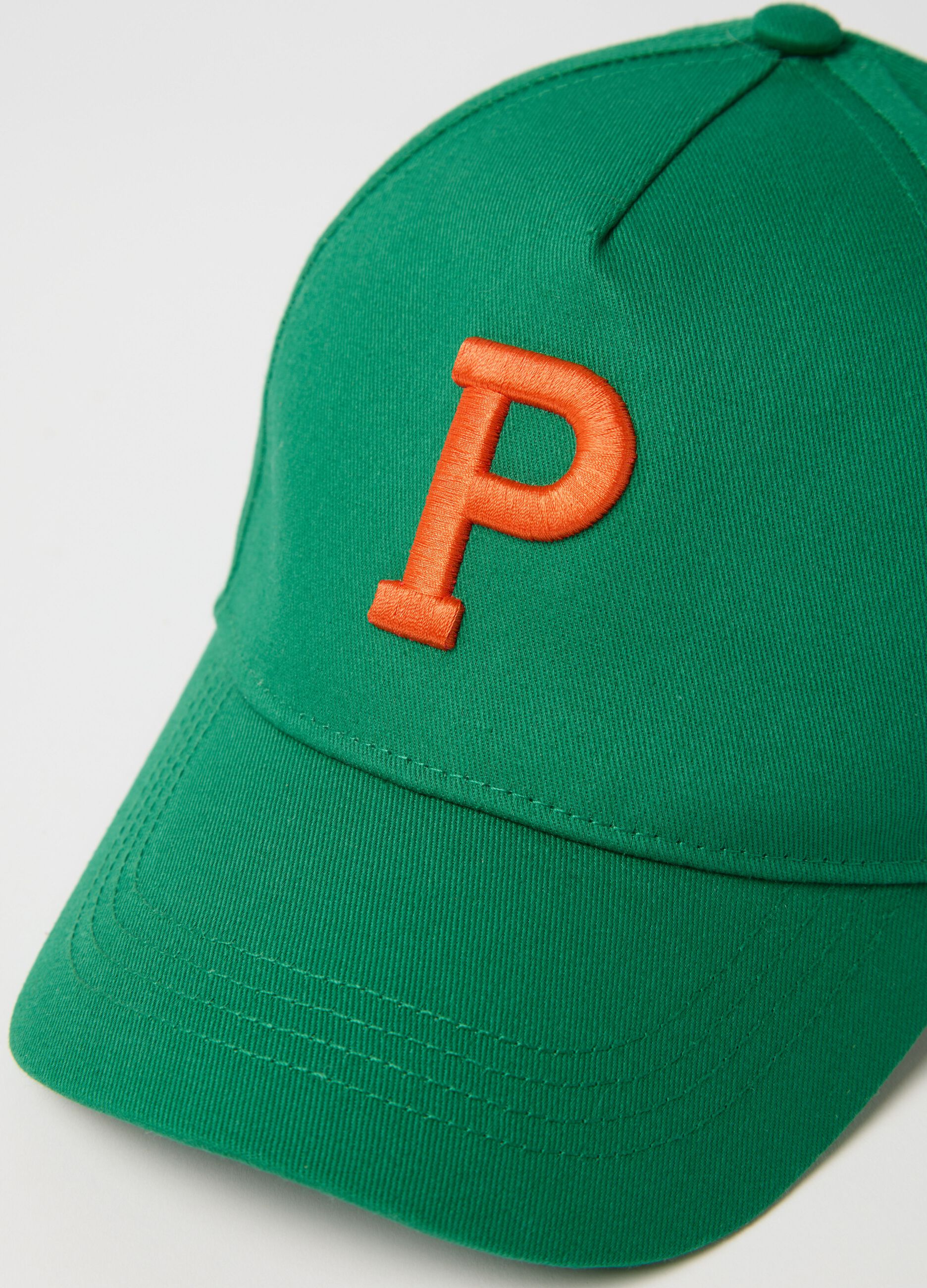 Berretto da baseball verde con ricamo logo