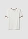 White stretch viscose crew-neck T-shirt with contrast trims_6