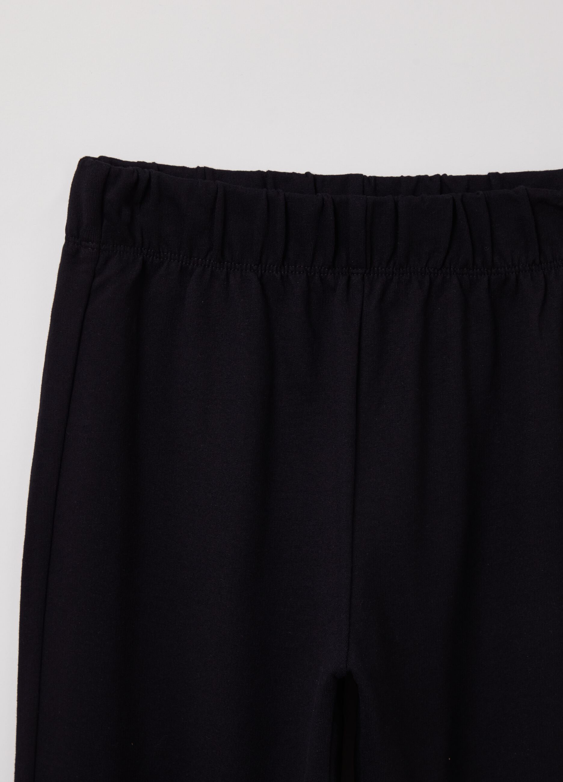 Joggers in cotone tinta unita_2