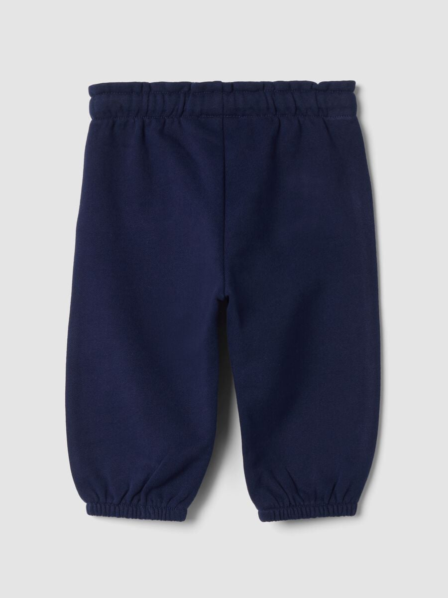 Pantaloni blu notte in puro cotone organico_1