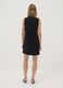 Abito smanicato nero in punto Milano di viscosa elasticizzata straight fit_3