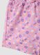 Pink pure cotton shorts with floral print_3