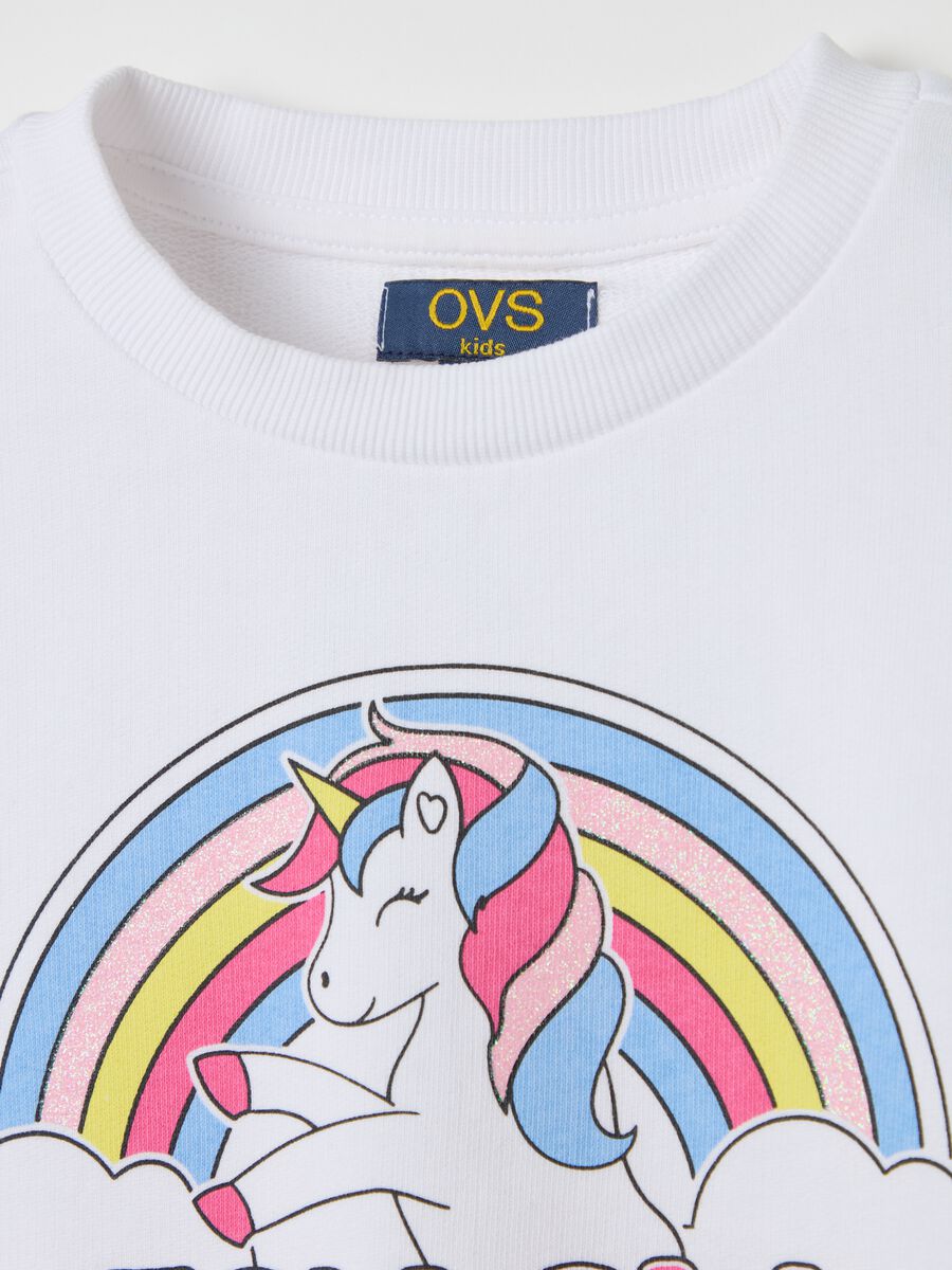 French terry sweatshirt with glitter print_2