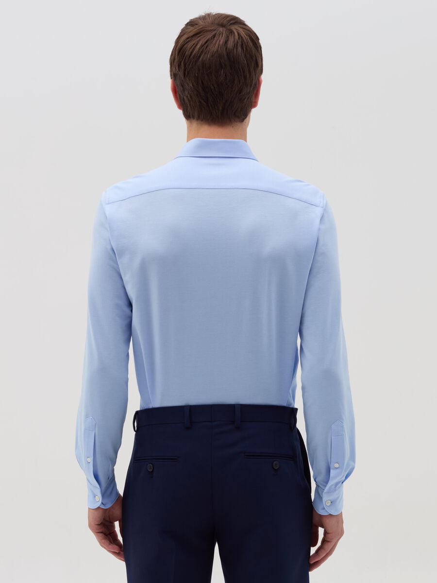 Solid colour regular-fit knit shirt_1