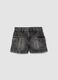 Girls&rsquo; slim-fit grey cargo denim shorts in stretch cotton_0