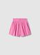 Pantaloncini in cotone elasticizzato rosa da bambina regular fit_0